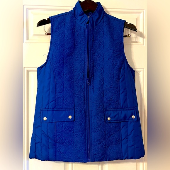 Kim Rogers Jackets & Coats Kim Rogers Cobalt Blue Quilted Vest Womens M Medium New Poshmark